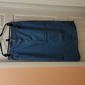 Jessica London Classic Denim Skirt, Long, Size 18W, Medium Stonewash BNWT